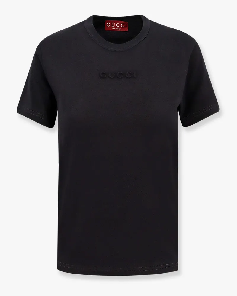Gucci Cotton t-shirt with frontal ton sur ton logo -  - gender_Woman Black