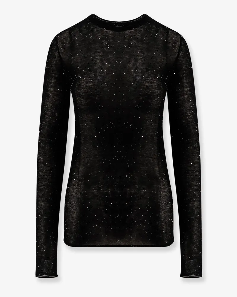 Pinko Pico wool top with rhinestones -  - gender_Woman Black