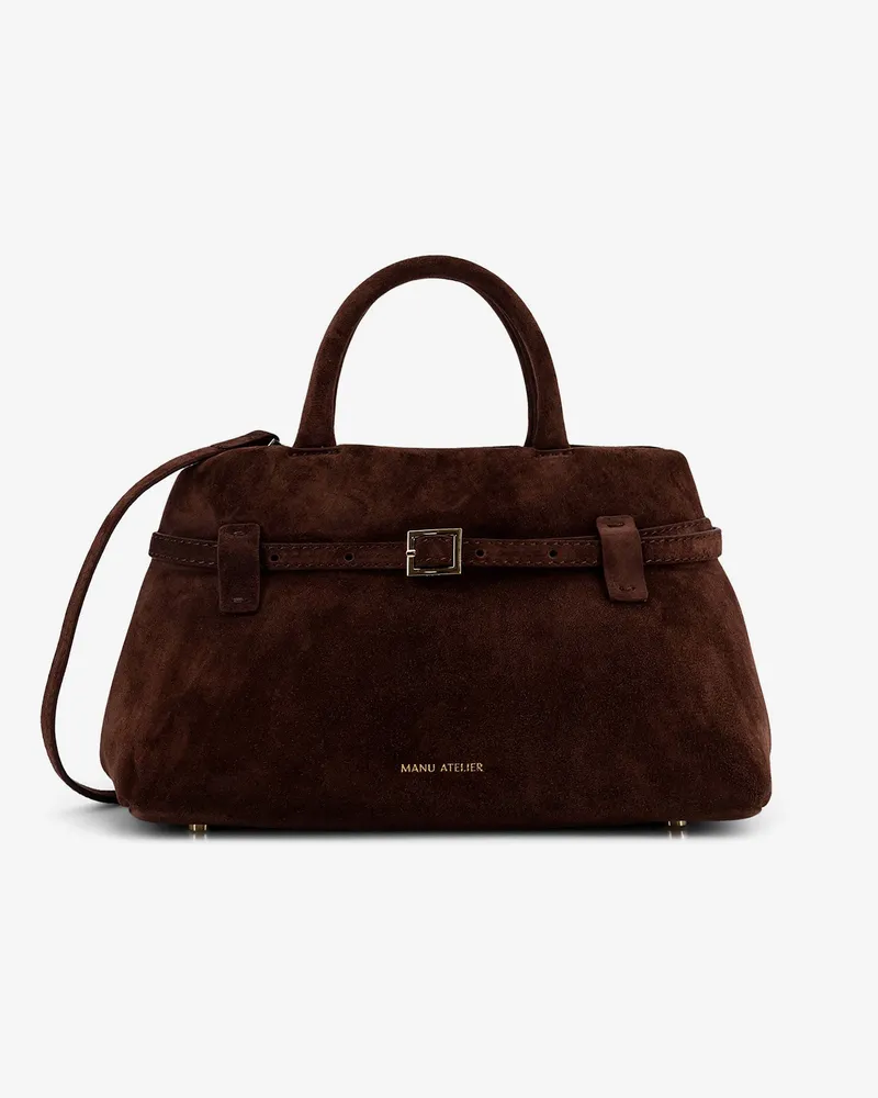 Manu Atelier Le Cambon 25 suede handbag -  - gender_Woman Brown