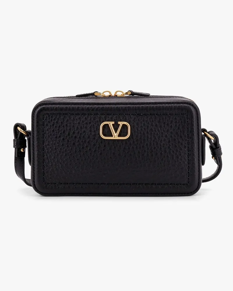 Valentino Garavani alltime leather shoulder bag with vlogo signature detail - VALENTINO GARAVANI - gender_Woman Black