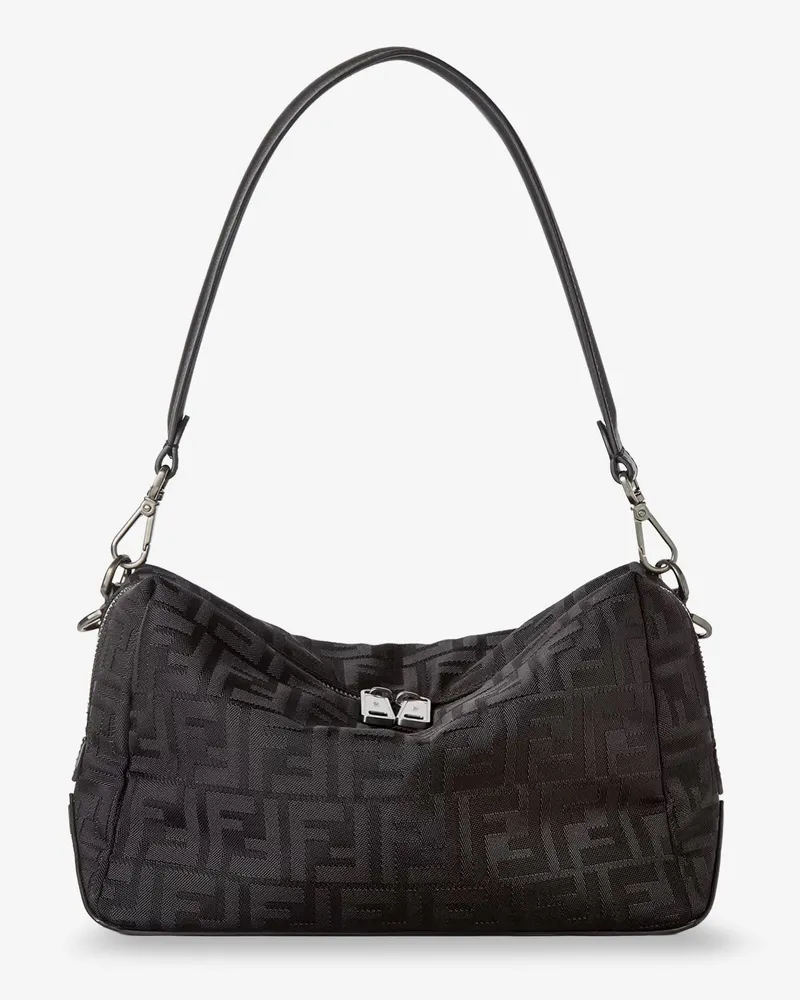 Fendi Lui Medium FF nylon crossbody bag - FENDI - gender_Man Black