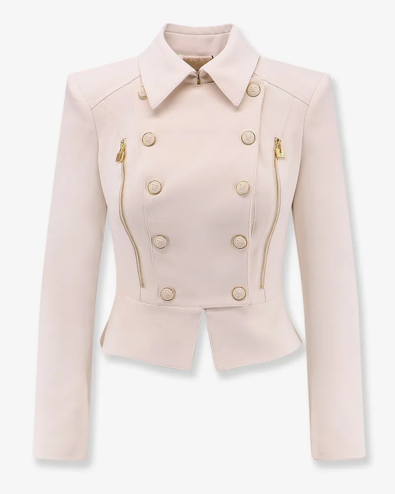 Elisabetta Franchi Cropped Blazer with buttons -  - gender_Woman White