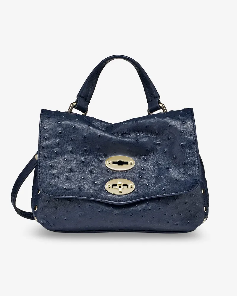 Zanellato Postina Cactus leather crossbody bag -  - gender_Woman Blue