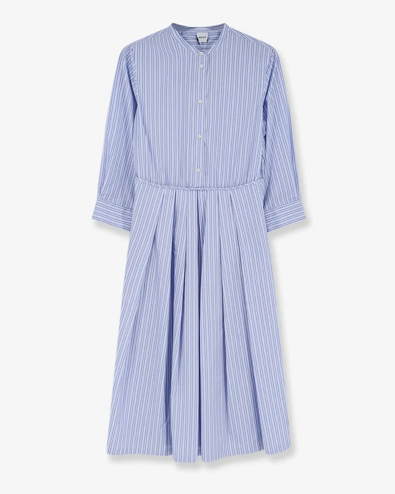 ASPESI Striped cotton dress -  - gender_Woman Blue