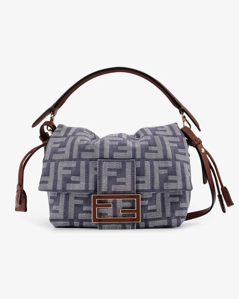Fendi Mamma Baguette Small jacquard FF fabric crossbody bag -  - gender_Woman Blue