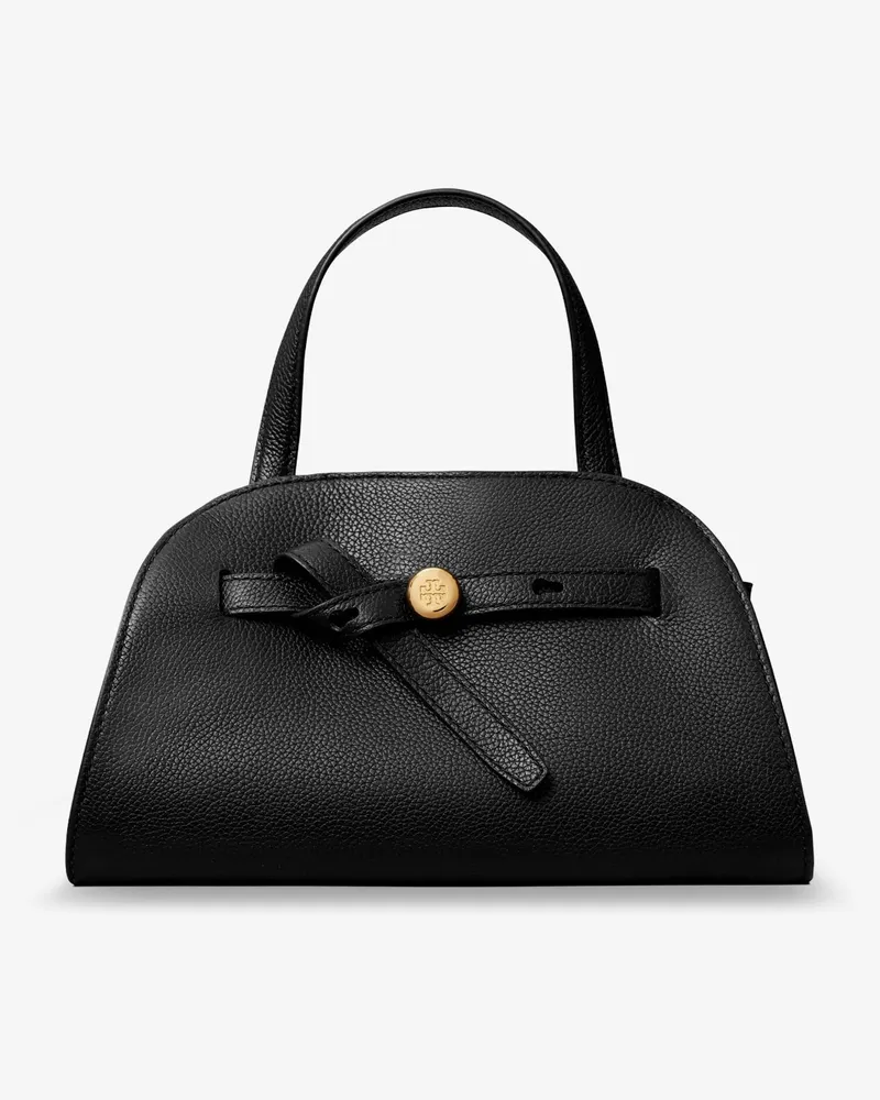 Tory Burch Romy Small Leather Satchel Bag with shoulder strap -  - gender_Woman Black