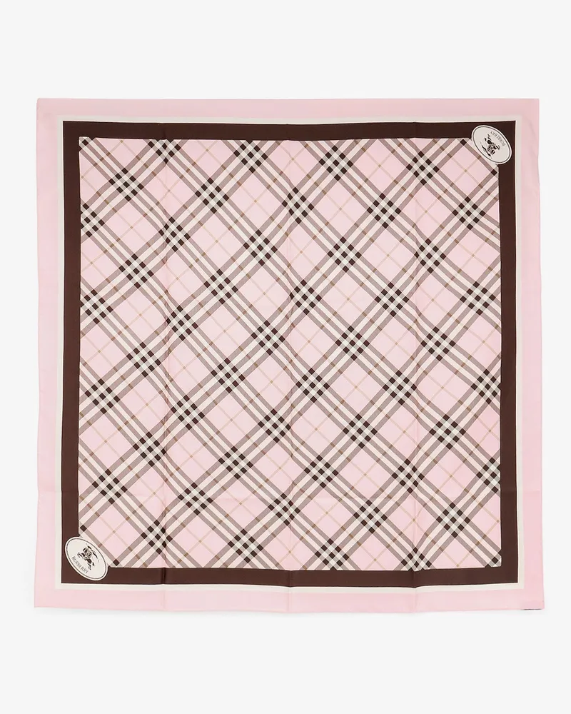 Burberry Silk scarf with  Check motif - BURBERRY - gender_Woman Pink