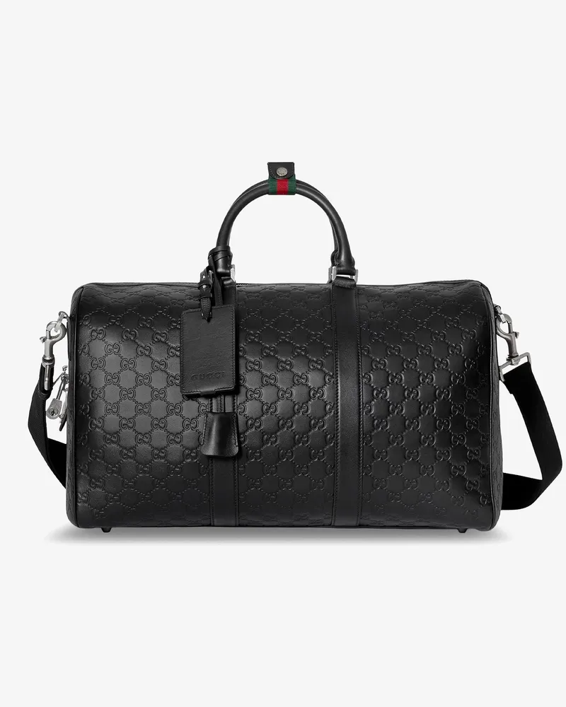 Gucci Coated canvas GG Emblem travel bag with GG motif -  - gender_Man Black