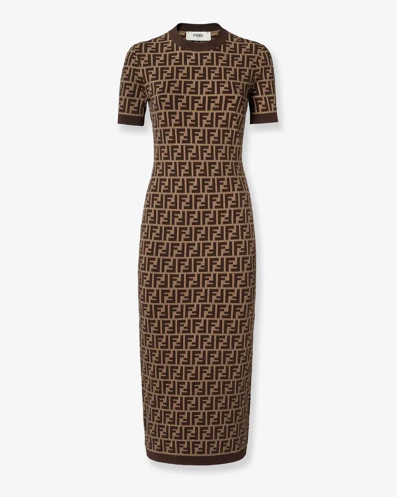 Fendi FF cotton blend dress -  - gender_Woman Brown