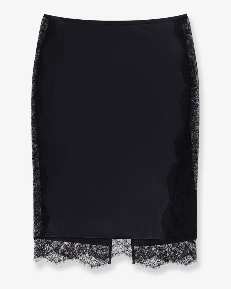 Tom Ford Silk skirt with lace inserts -  - gender_Woman Black