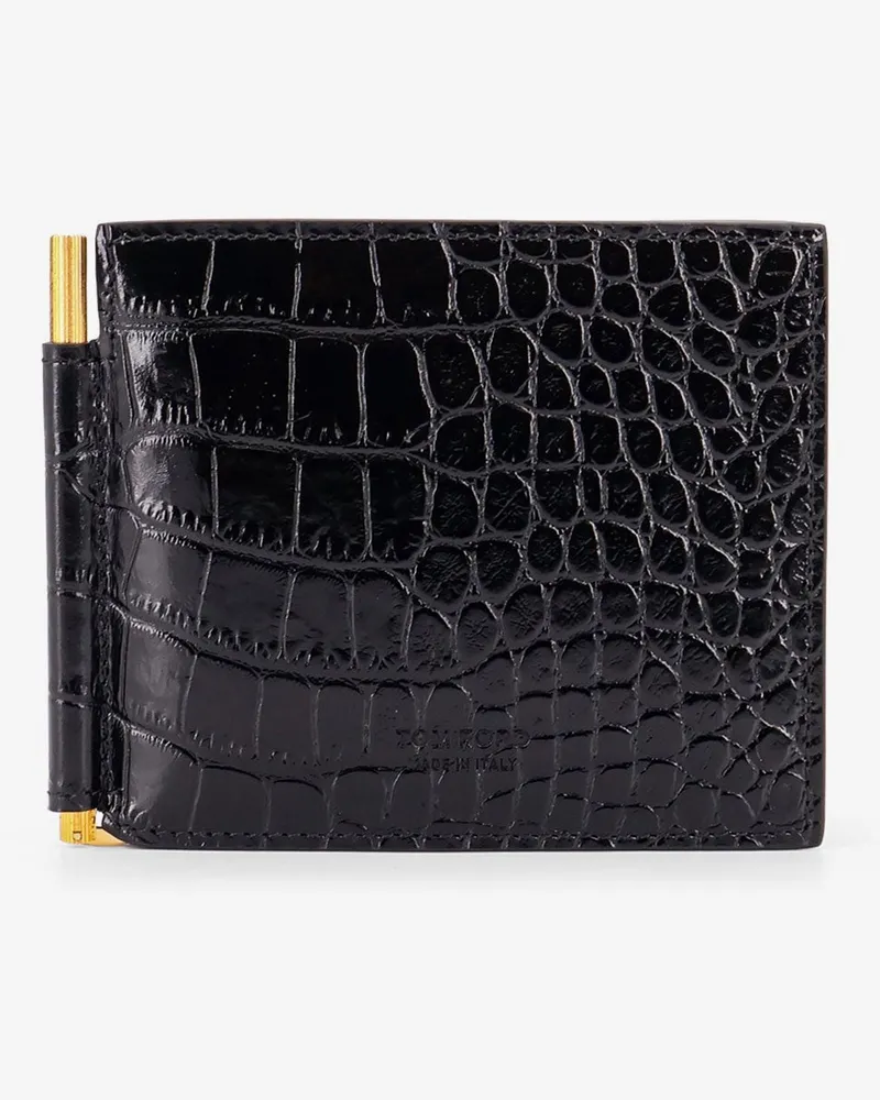 Tom Ford Crocodile-print leather wallet -  - gender_Man Black