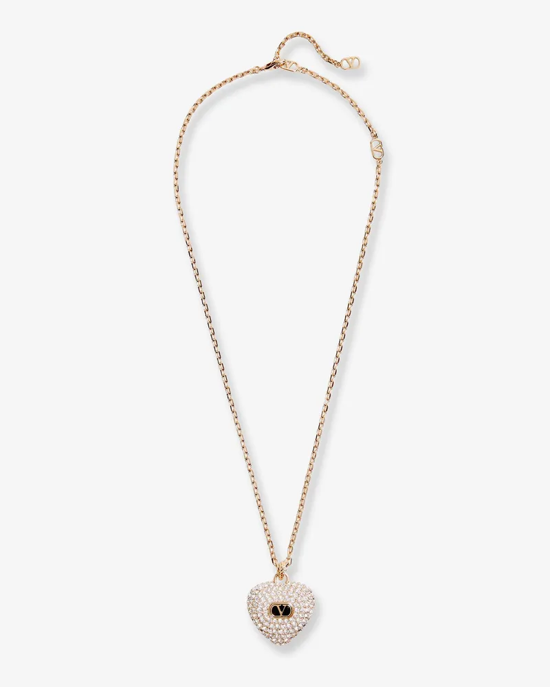 Valentino Garavani Coeur Royal metal, enamel and crystals necklace -  - gender_Woman Gold