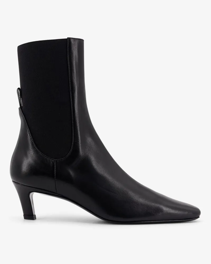 Totême The Mid Heel Boot leather boots -  - gender_Woman Black