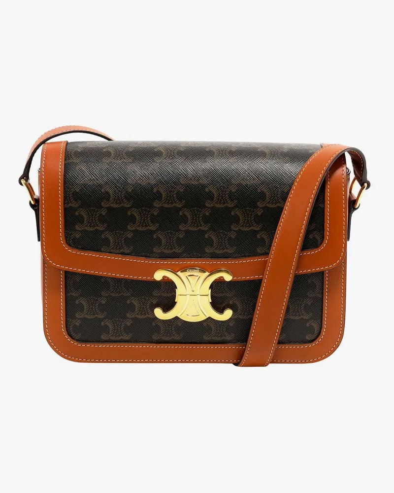 Celine Triomphe Classic coated canvas crossbody bag -  - gender_Woman Brown