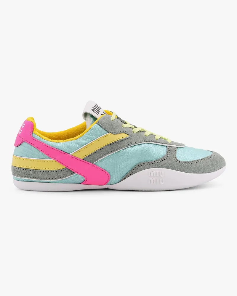 Miu Miu Gymnasium low-top technical fabric and suede sneackers -  - gender_Woman Multicolor