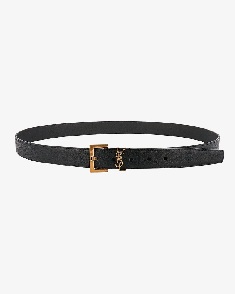 Saint Laurent Leather belt -  - gender_Man Black