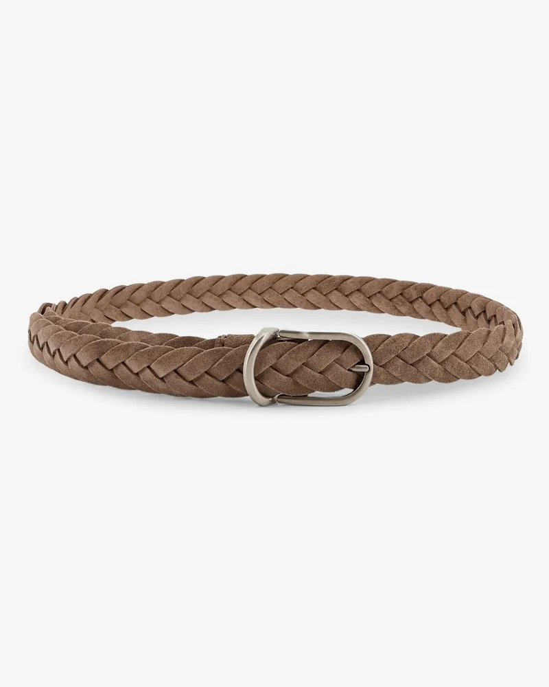 Brunello Cucinelli Braided suede belt -  - gender_Man Beige