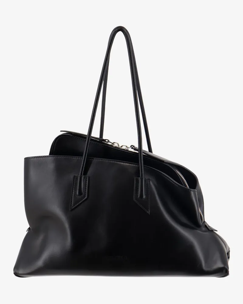 ATTICO La Passeggiata Medium Leather Shoulder Bag -  - gender_Woman Black