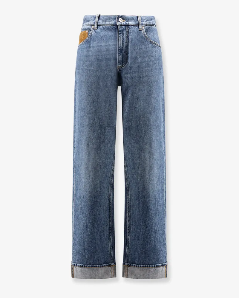 Bottega Veneta Wide leg jeans with turn up -  - gender_Man Blue
