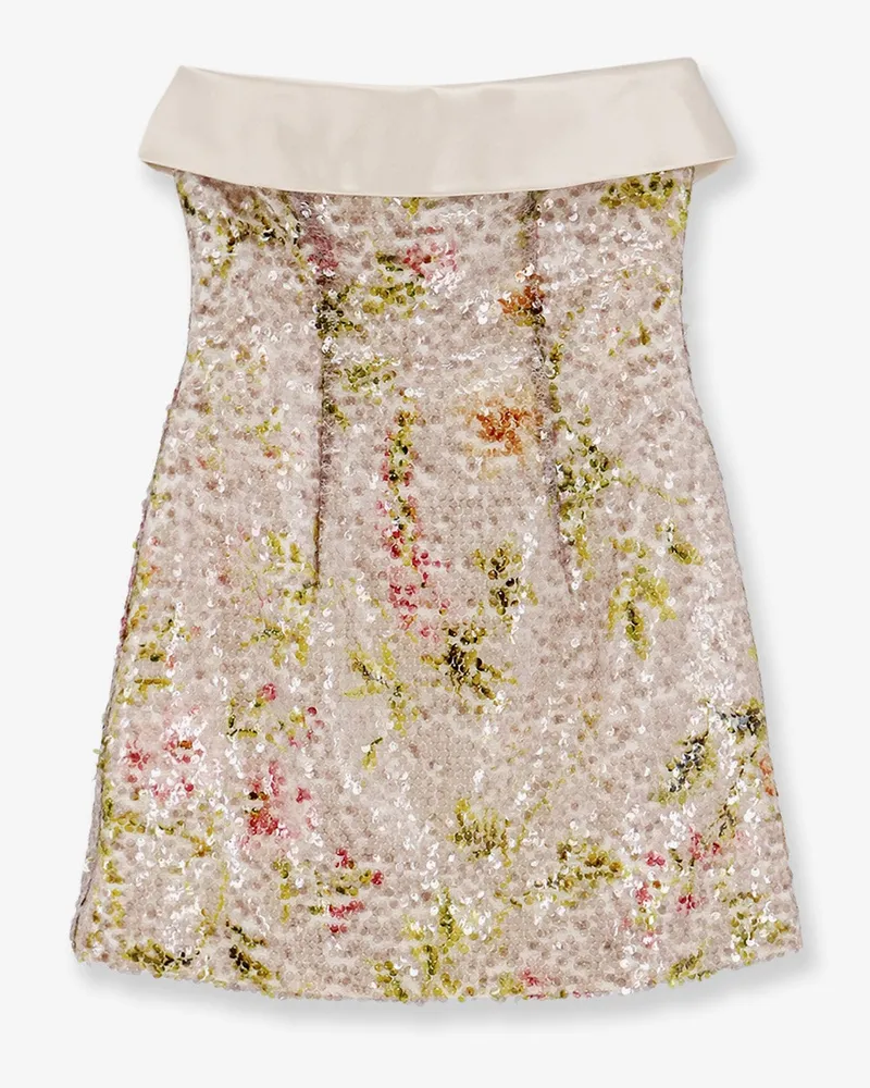 Alberta Ferretti Mini dress with sequins -  - gender_Woman Beige