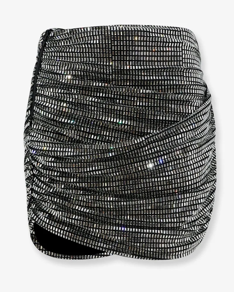 Self-Portrait Mini skirt with silver rhinestones -  - gender_Woman Silver
