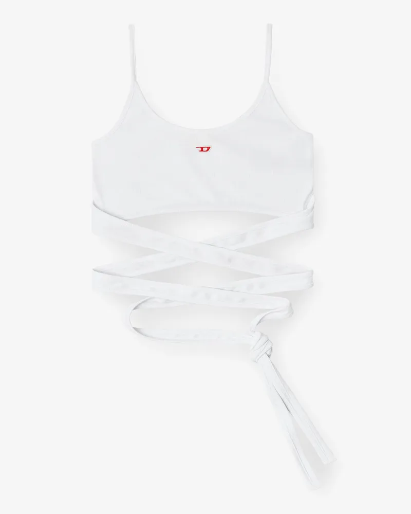 Diesel T-Leya-Tail stretch cotton top -  - gender_Woman White