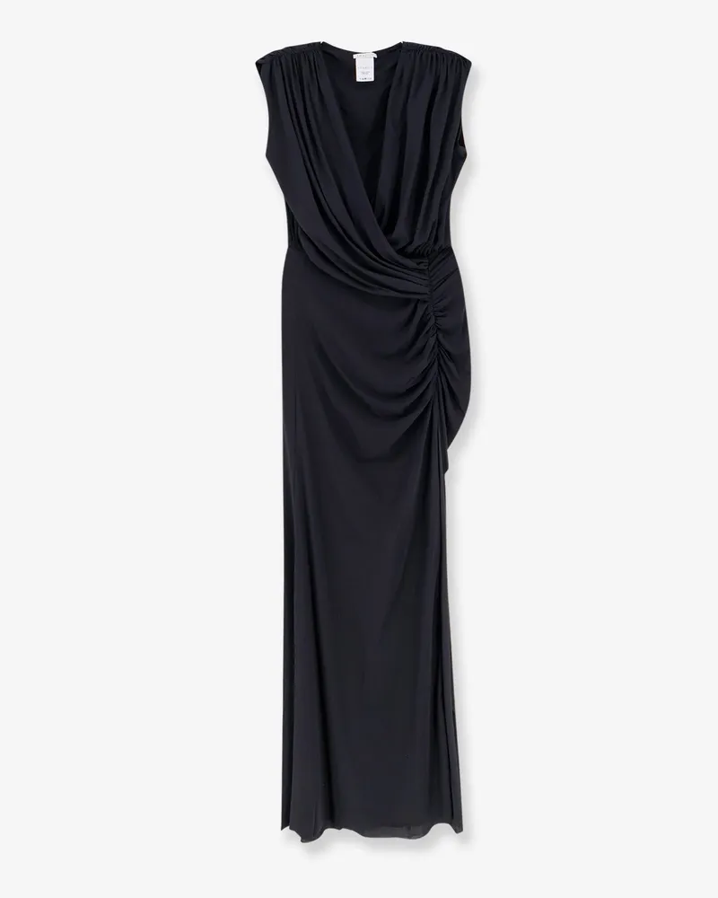 Amazuìn Meghan stretch jersey dress with side draped detail -  - gender_Woman Black