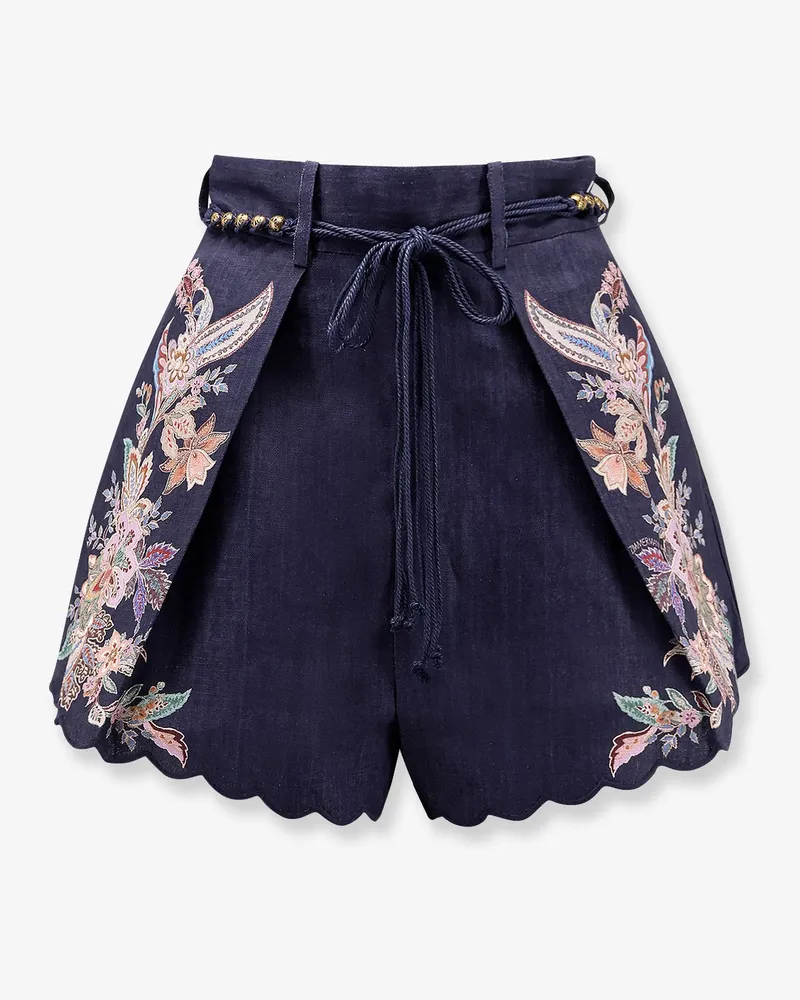 Zimmermann Rhiannon Tuck linen Short -  - gender_Woman Blue