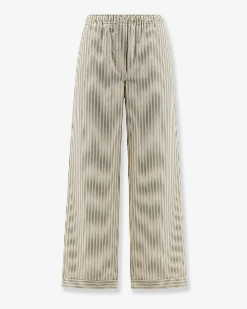 Miu Miu Striped cotton pajama pants -  - gender_Woman Beige