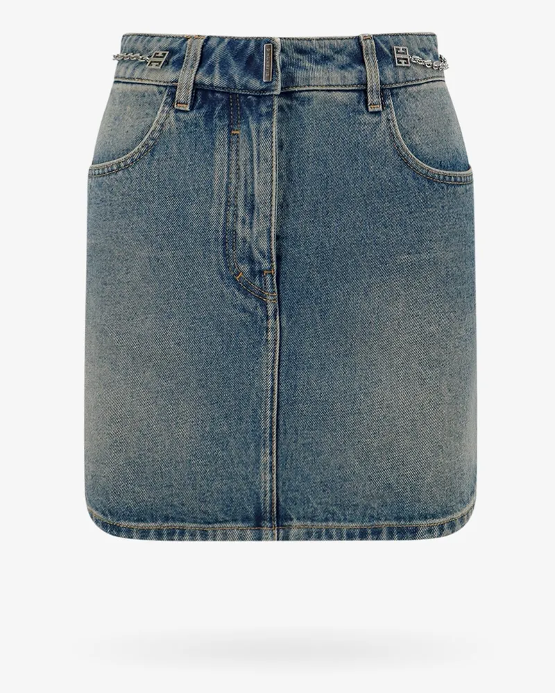 Givenchy Denim skirt with 4g chain -  - gender_Woman Blue