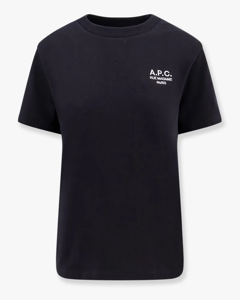 A.P.C. Organic cotton t-shirt with logo embroidery -  - gender_Woman Black