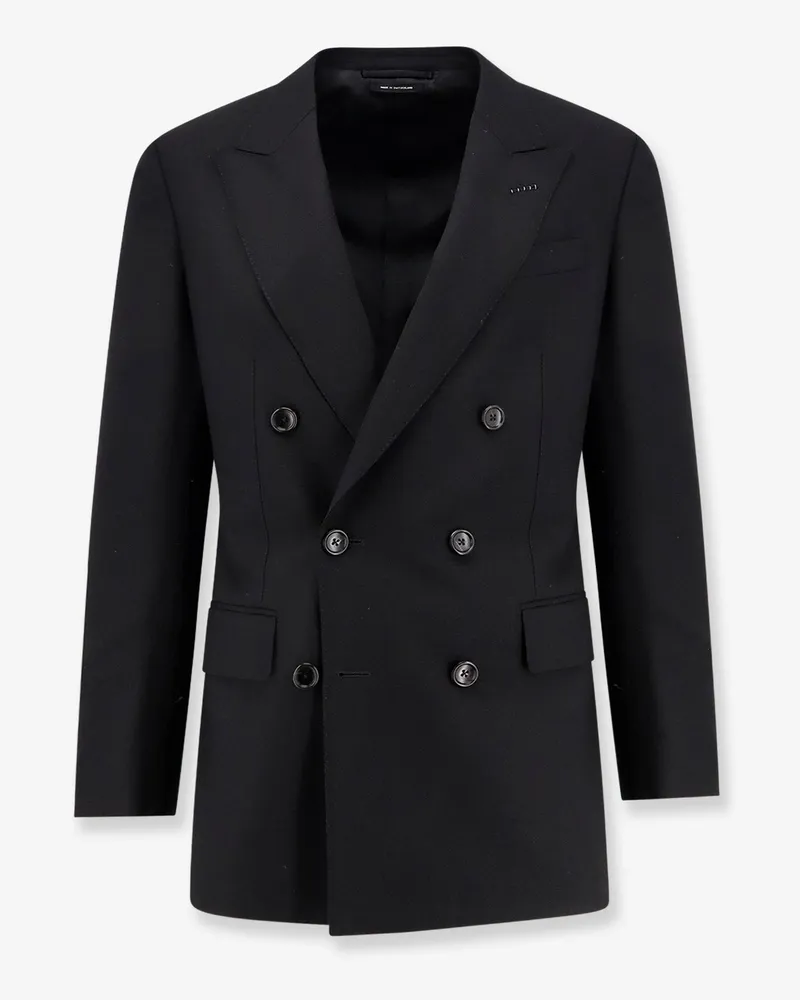 Tom Ford Double-breasted wool blazer -  - gender_Man Black