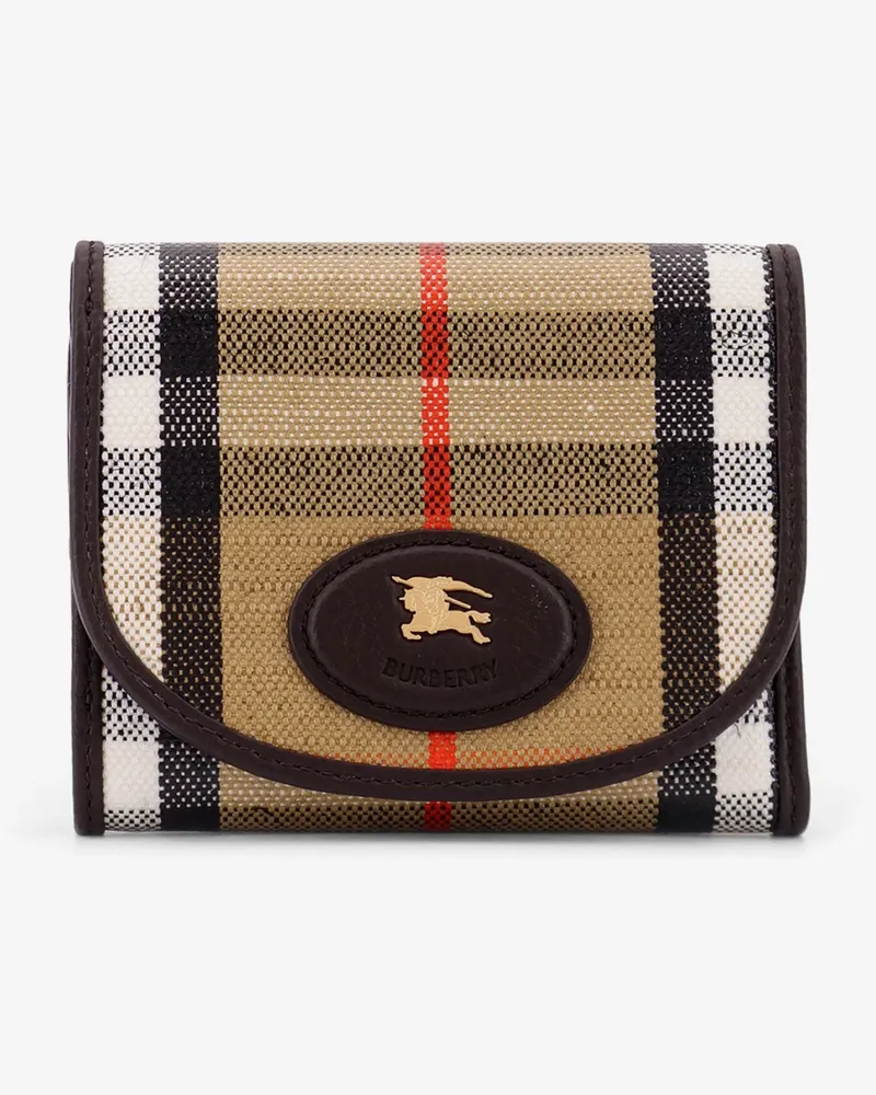 Burberry Highlands Compact wallet with leather inserts -  - gender_Woman Beige