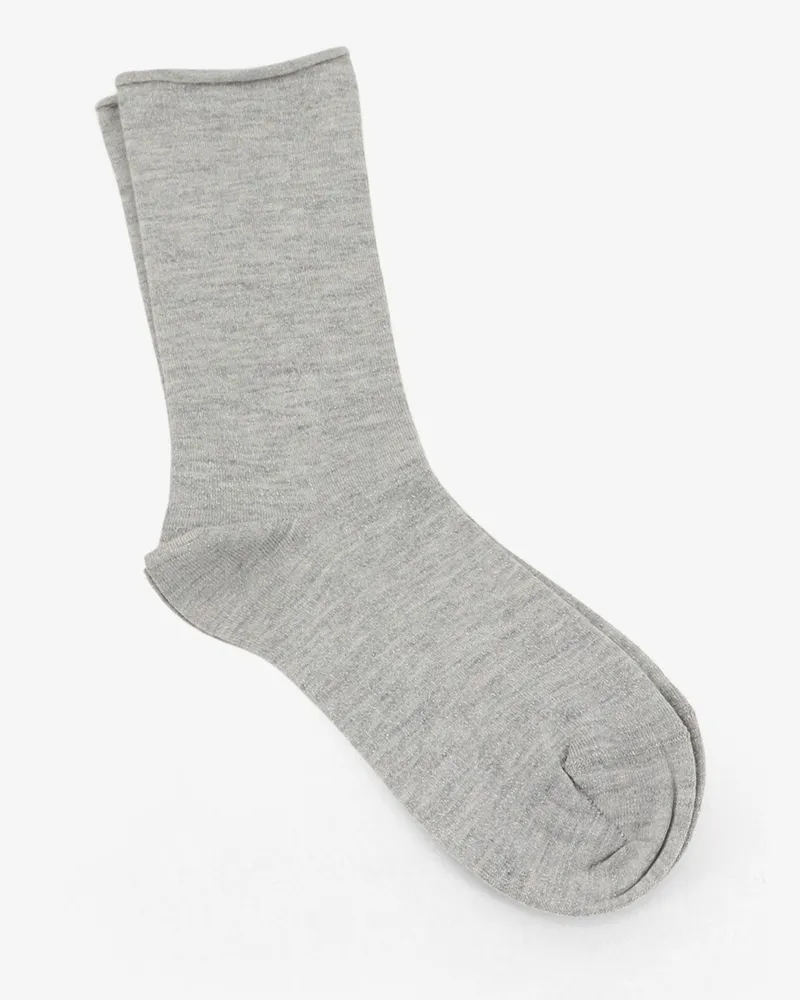 Brunello Cucinelli Sparkling cashmere and silk knit socks -  - gender_Woman Grey