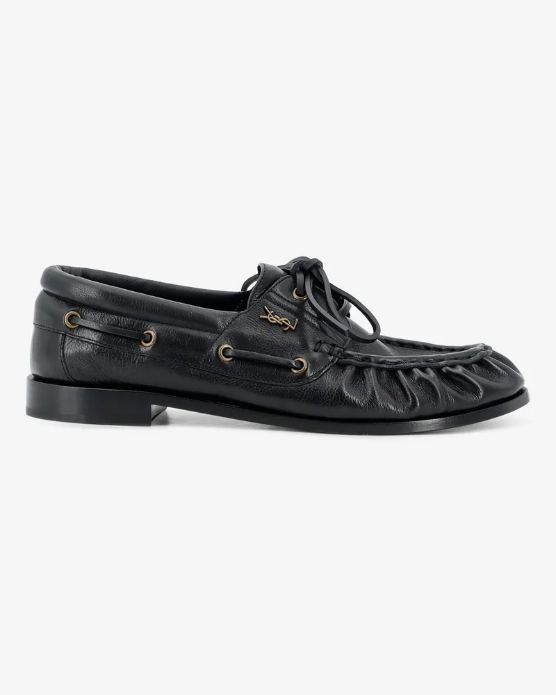 Saint Laurent Le Loafer Bateau leather loafers -  - gender_Man Black