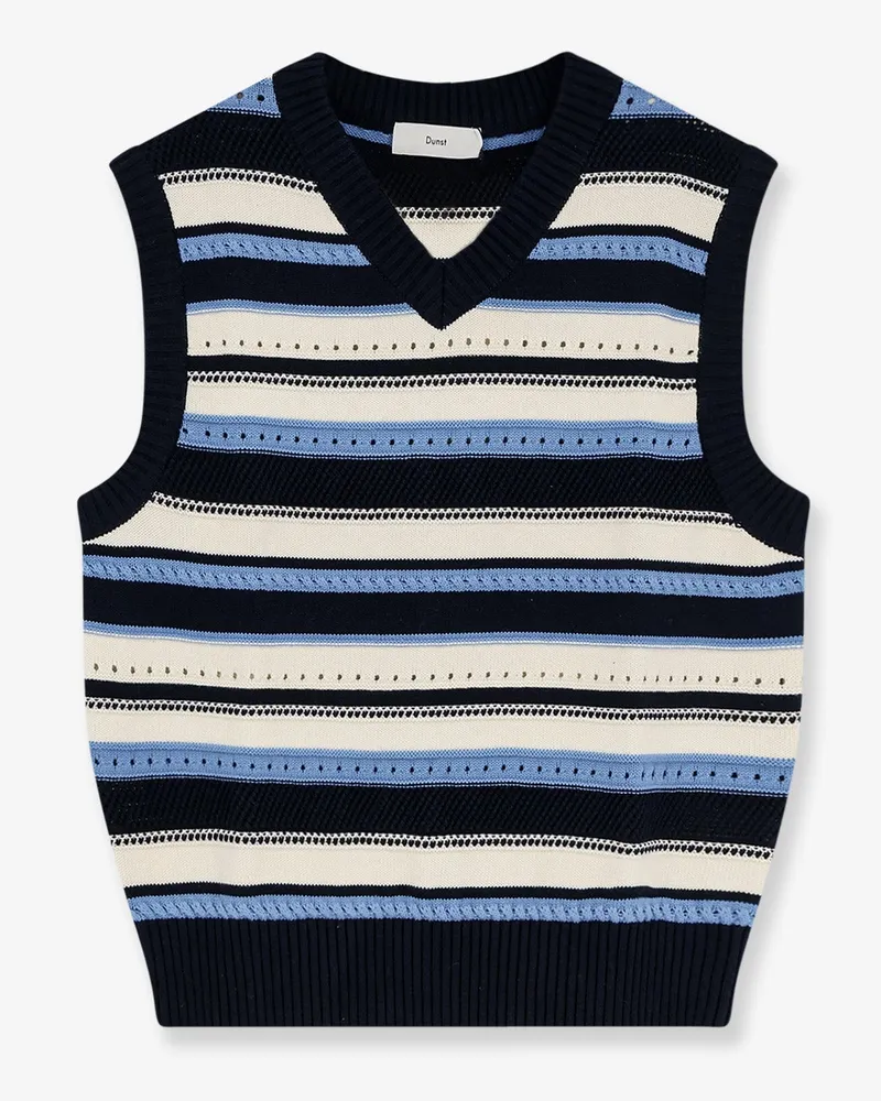 Dunst Unisex sleeveless cotton sweater -  - gender_Man Blue