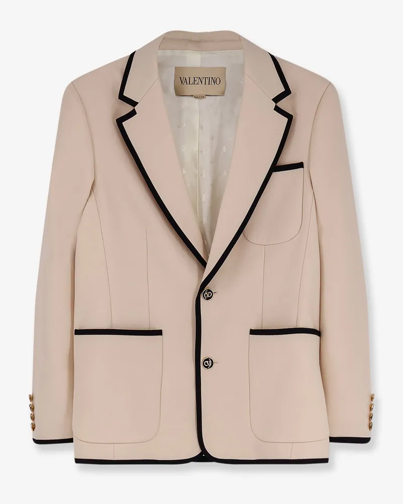 Valentino Garavani Single-breasted virgin wool blazer -  - gender_Man White
