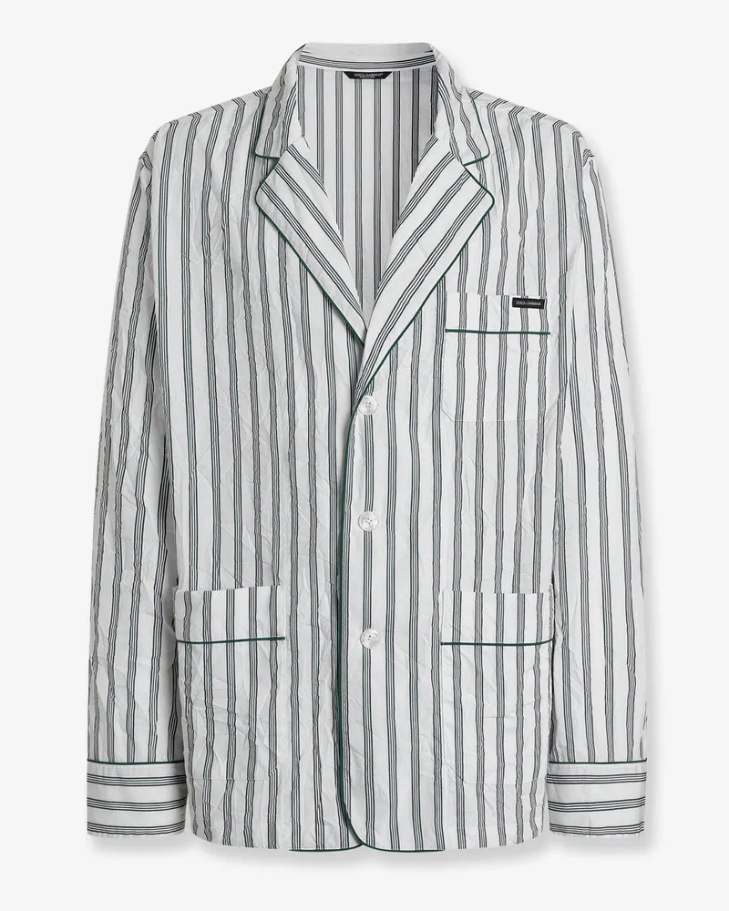 Dolce & Gabbana Vanity froissé fabric dressing gown shirt -  - gender_Man White
