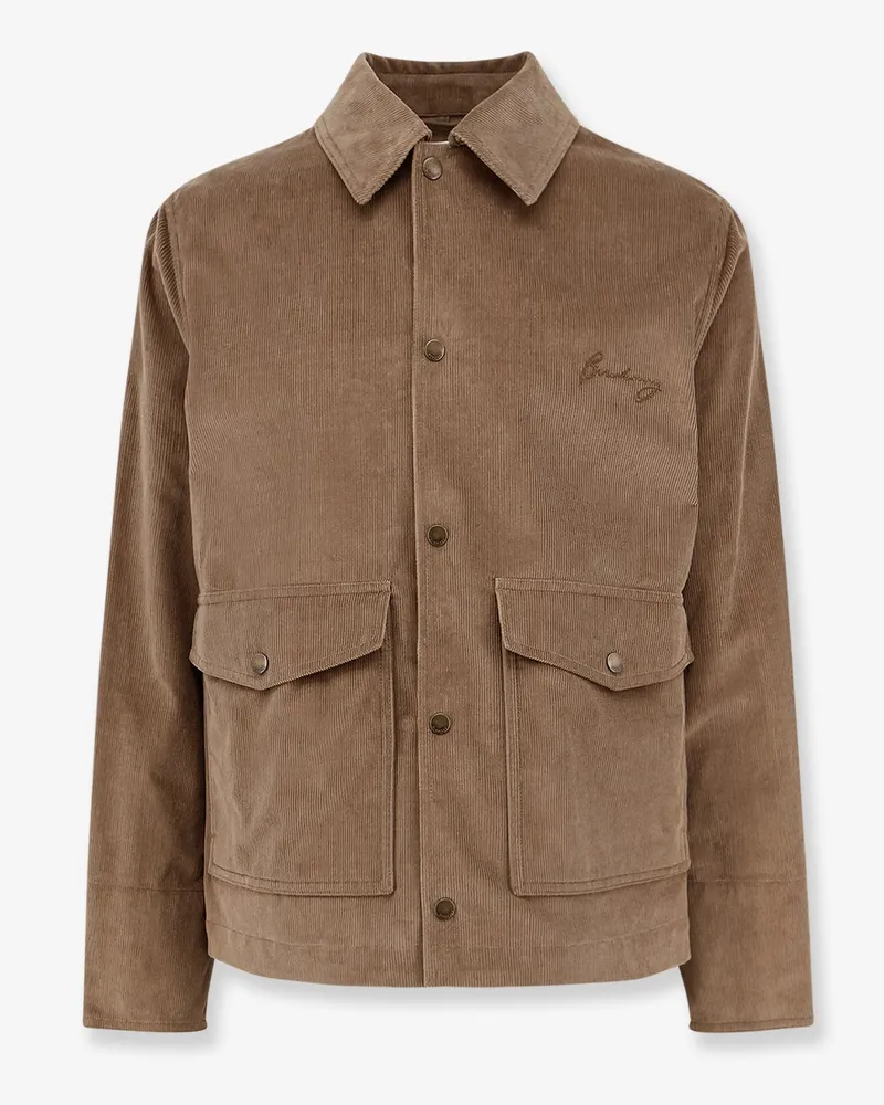 Burberry Corduroy jacket with Logo embroidery -  - gender_Man Brown