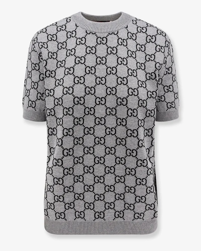 Gucci Reversible wool sweater with GG motif -  - gender_Woman Grey