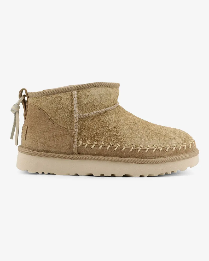 UGG W Classic Ultra Mini Biarritz suede ankle boots -  - gender_Woman Beige