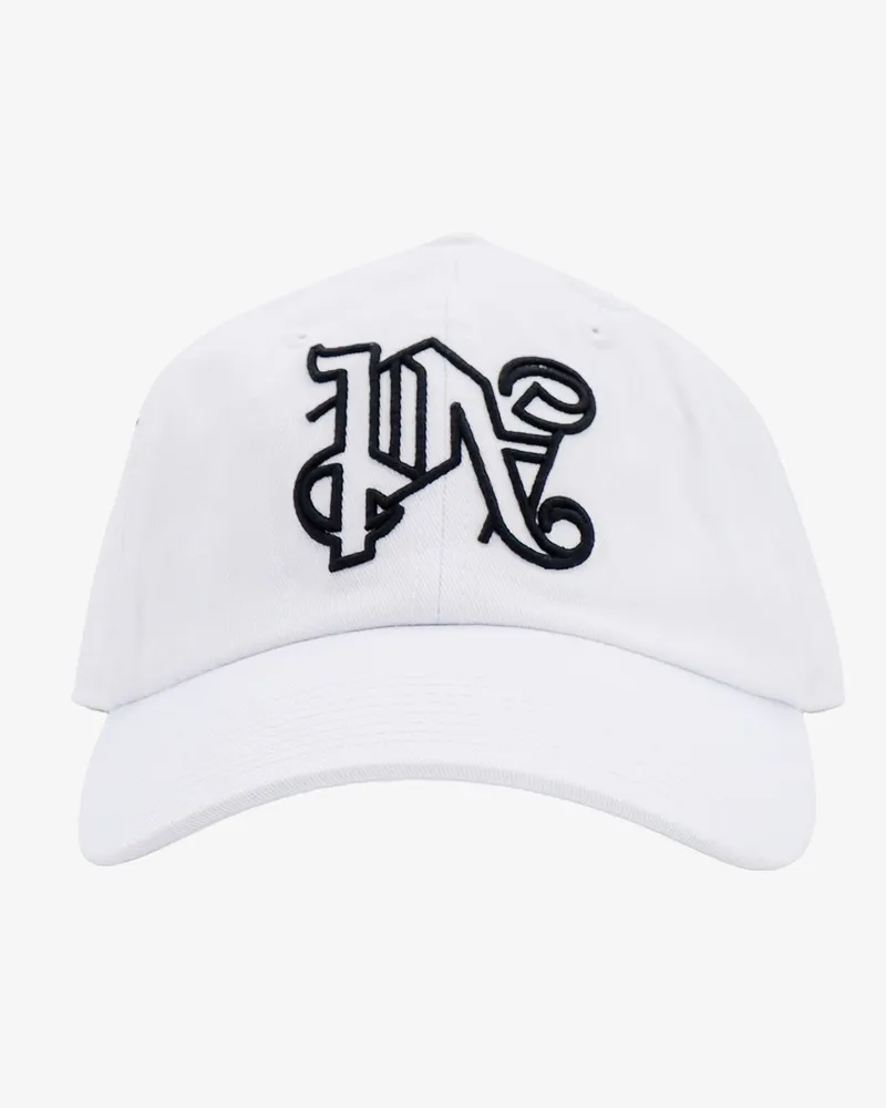Palm Angels Cotton hat with monogram -  - gender_Man White