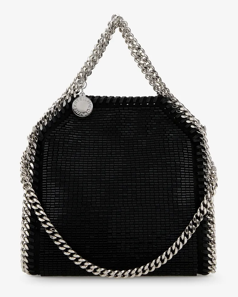 Stella McCartney Falabella Tiny All-Over Beaded Crossbody Bag -  - gender_Woman Black