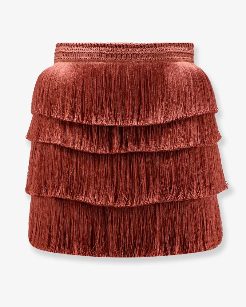 Pat Bo Mini skirt with fringes -  - gender_Woman Red