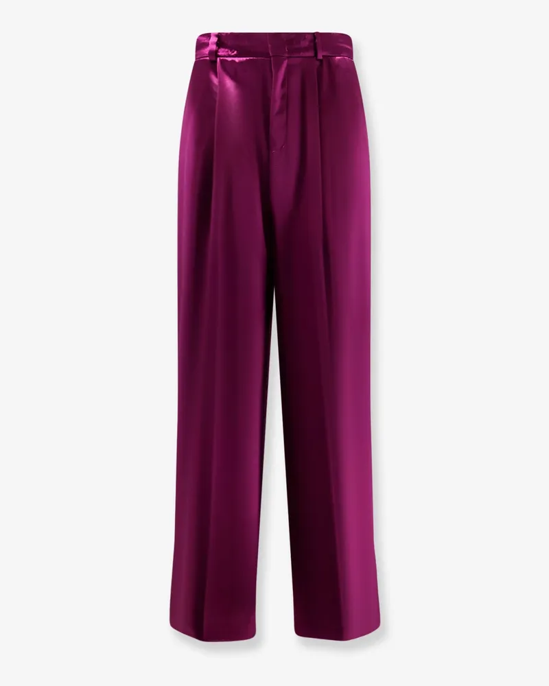 Alberta Ferretti Satin trousers with pinces -  - gender_Woman Purple