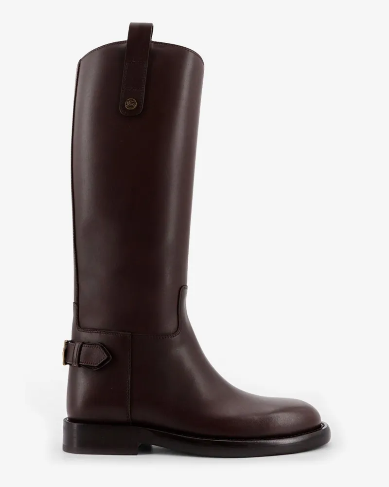 Burberry Cavalier leather boots -  - gender_Woman Brown