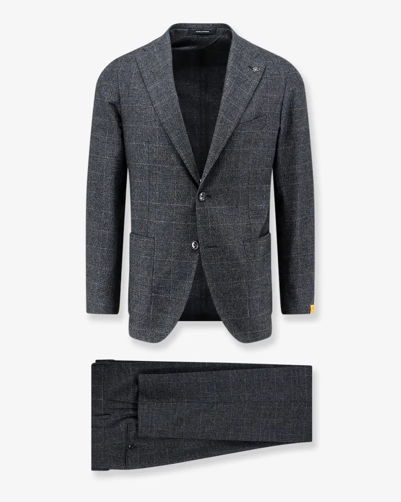 Tagliatore Single-breasted cotton and wool suit with Prince of Wales check -  - gender_Man Grey