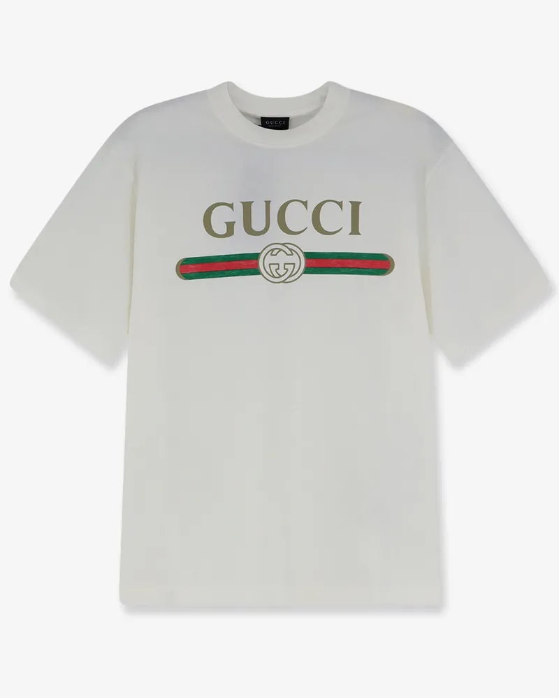Gucci Cotton and silk blend T-shirt -  - gender_Woman White