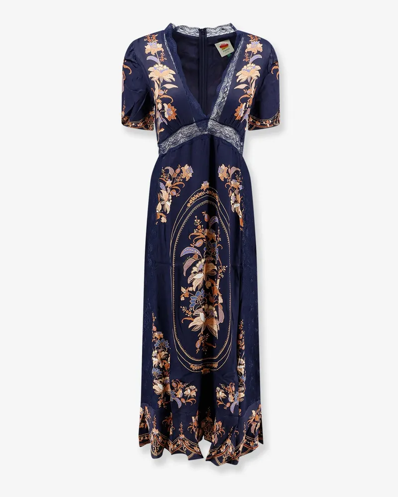 FARM Rio Lara viscose long dress -  - gender_Woman Blue