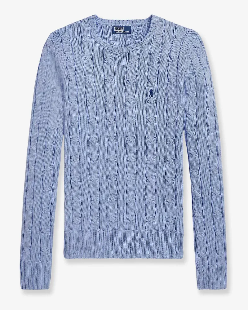 Ralph Lauren Cotton sweater with embroidered logo on the front -  - gender_Woman Blue